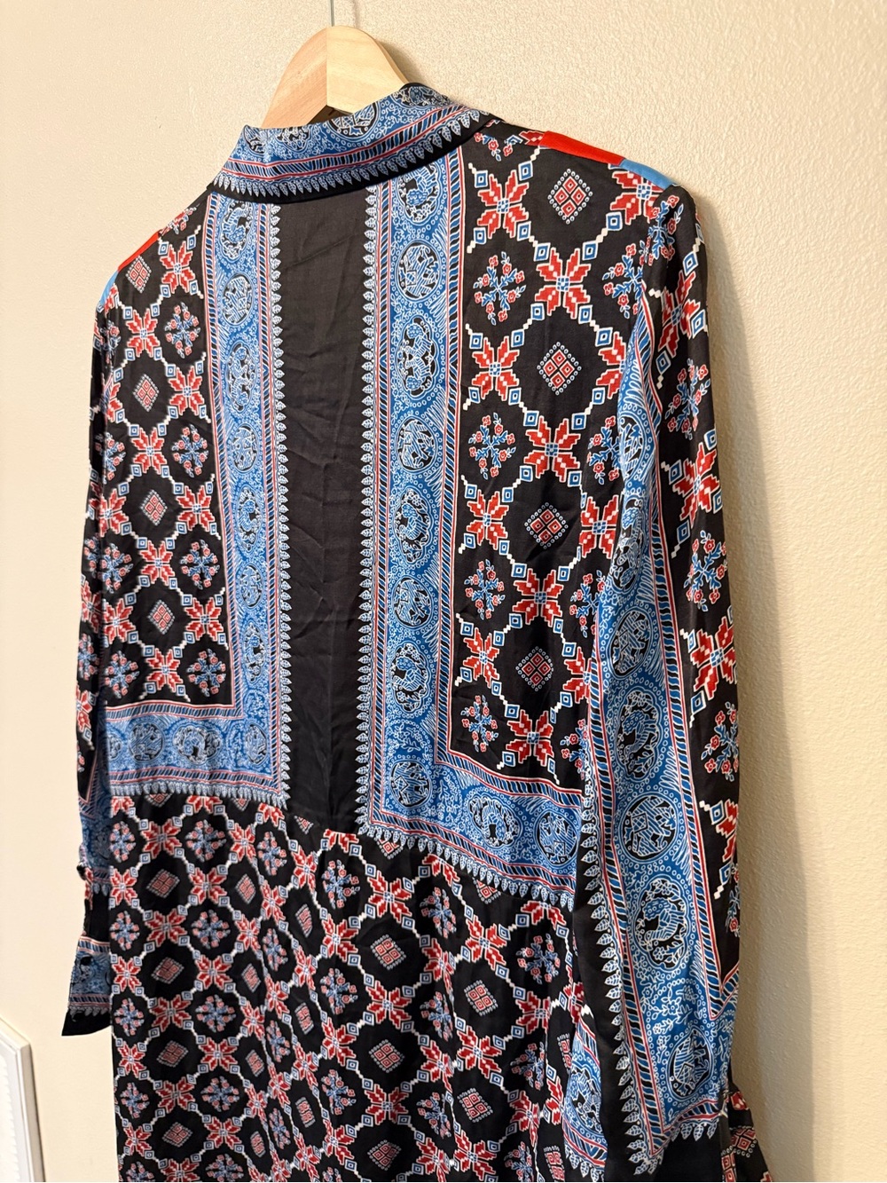 Sandro Paris John Mixed Print Midi Shirt Dress EU 38 US M - Picture 7 of 11